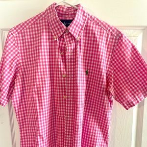 Ralph Lauren pink plaid button down